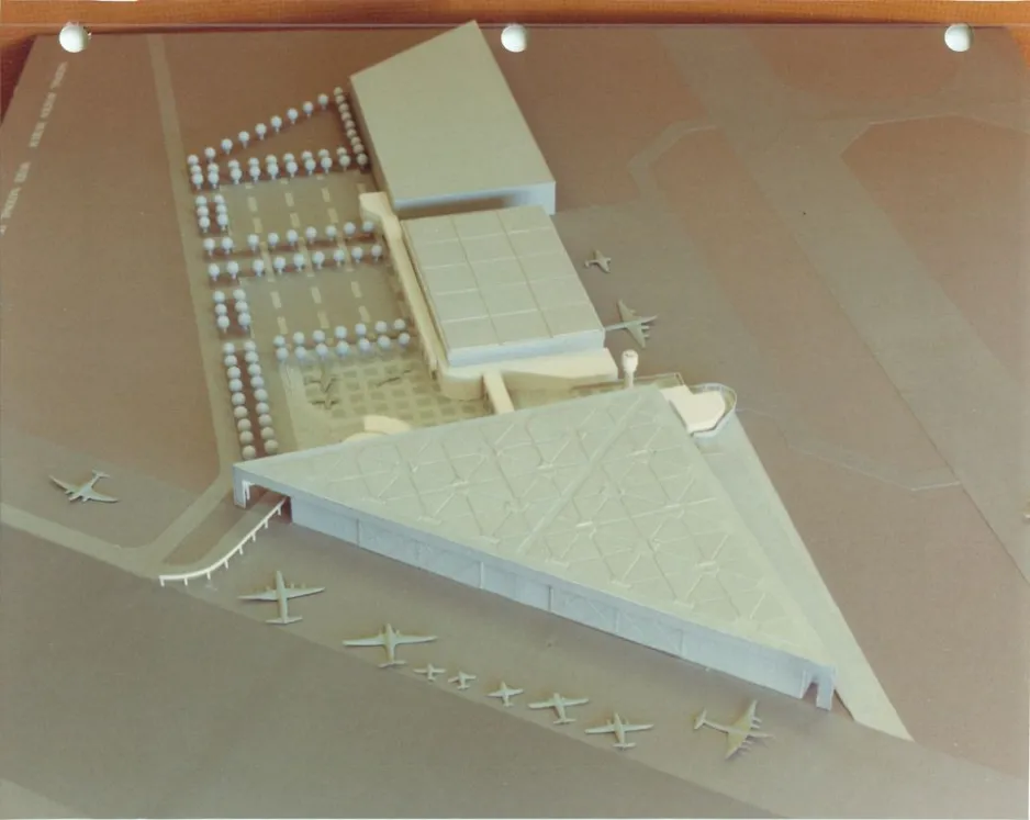A 3D model of the National Aviation Museum.