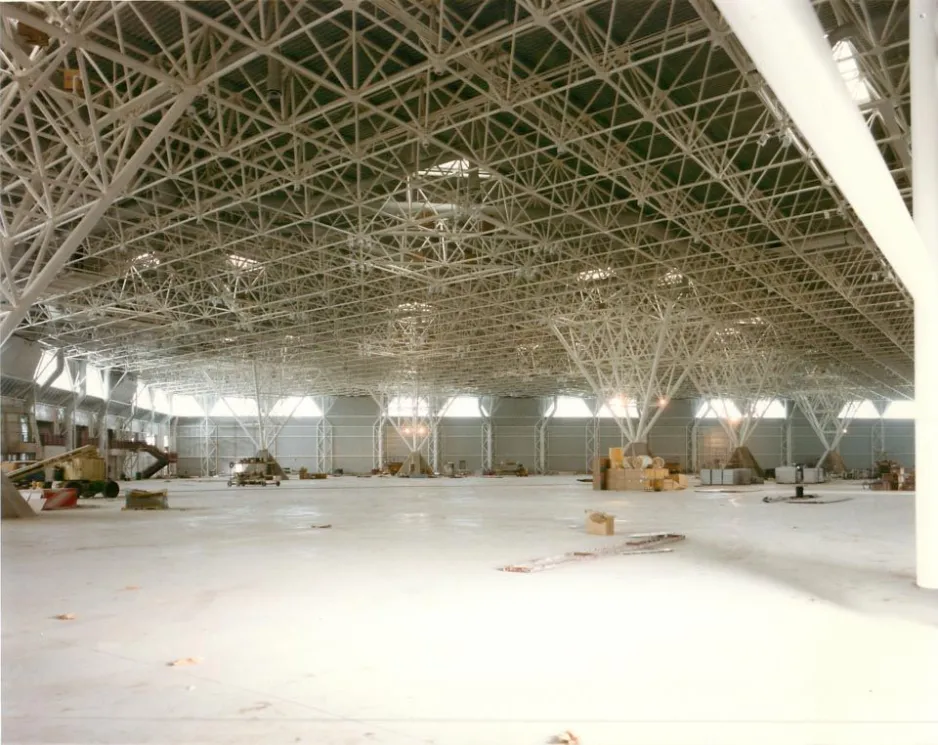 The floor of the museum during construction 