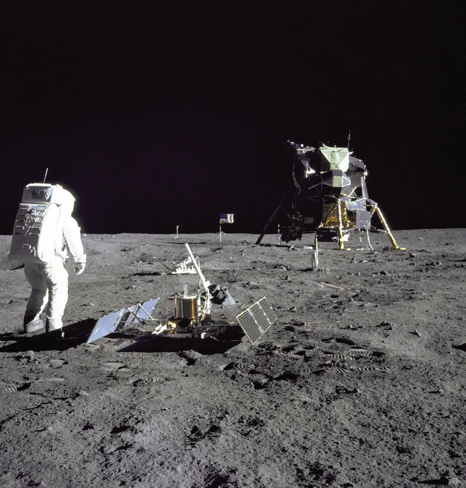 Buzz Aldrin at Tranquility Base.