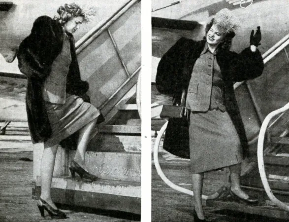 Deux escaliers déplaçables de United Air Lines, Incorporated, l’ancien vs. le nouveau. Anon., “Air Transport – Keeping up with the ‘New Look’.” Aviation Week, 22 mars 1948, 46.