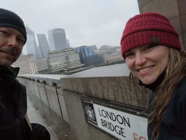 Égoportrait sur le London Bridge 