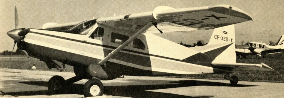 One of the Aeronautica Macchi AL-60s used in Canada by Northwest Industries Limited to interest potential customers, Edmonton, Alberta. Anon., “Aeronews.” Air Progress, July 1969, 15.
