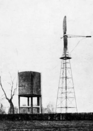 The Constantin proof of concept wind turbine, Roanne, France. Jean Labadié, “Le vent source d’énergie inépuisable. » La Science et la Vie, June 1927, 491.