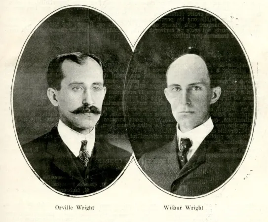 Orville Wright et Wilbur Wright. Anon., « Les Frères Wright et leur Aéroplane à moteur. » L’Aérophile, décembre 1905, 265.