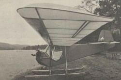 A typical Ultravia Pélican ultralight aircraft on floats. The absence of a registration is worth noting. Anon., “Amateurs – ULM ou avions?” Aviation magazine international, 1 August 1983, 37.