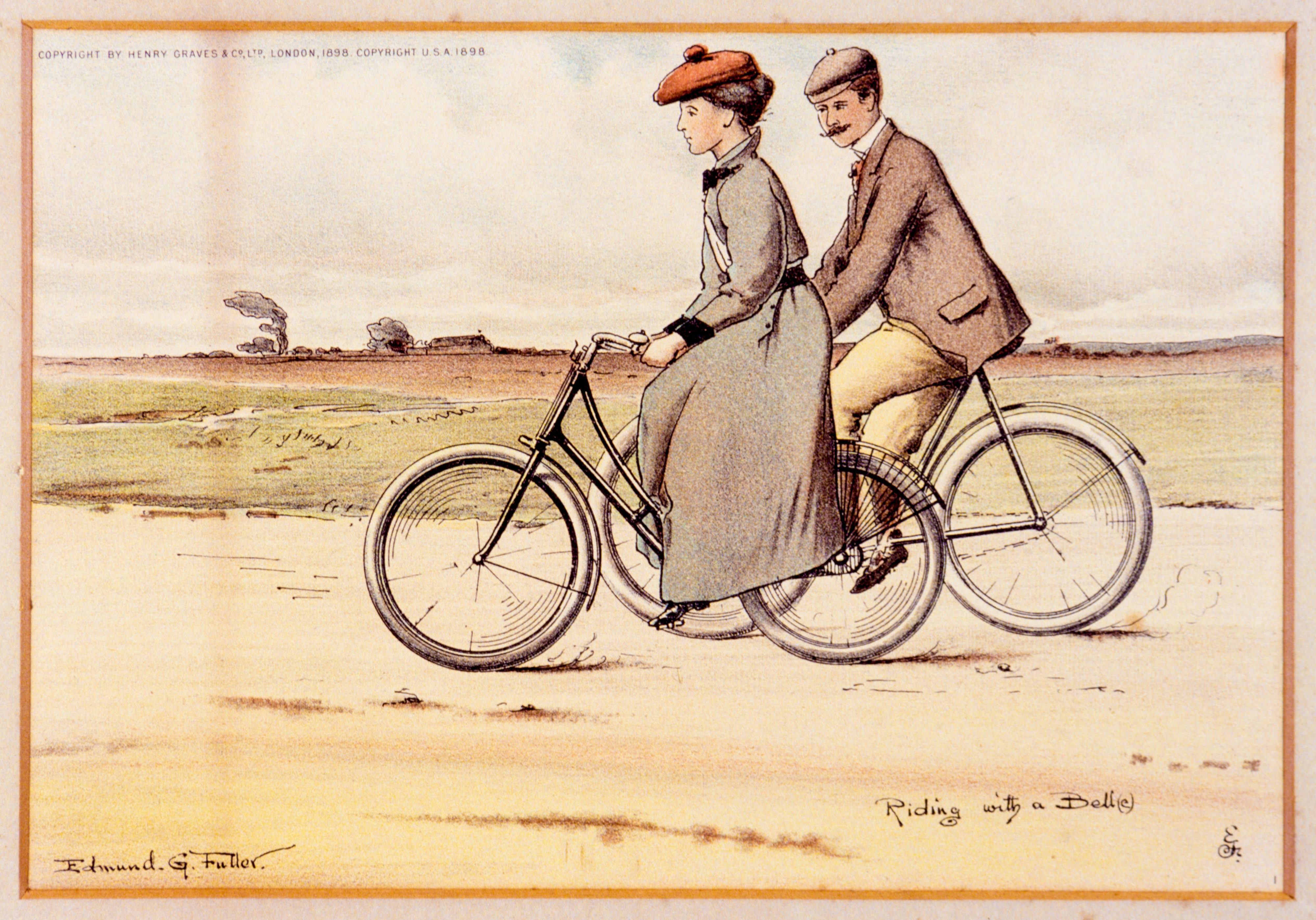publicité pour bicyclette de sécurité femme en 1885