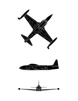 Lockheed Canadair T-Silver Star Ace Maker III Jet NDV USAF FT-war