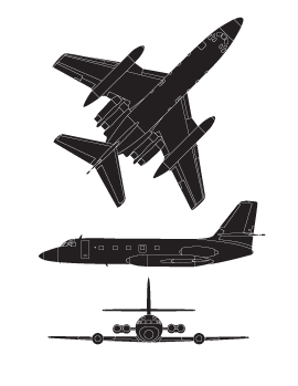 plan du Lockheed L-1329 Jetstar 6