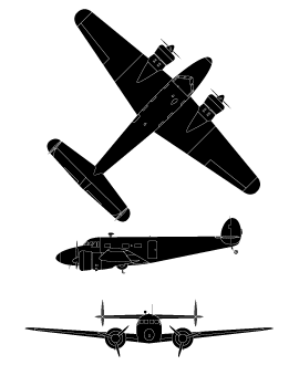plan du Lockheed L-12A Electra Junior