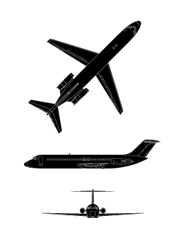 plan du McDonnell Douglas DC-9-32