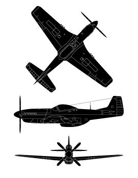 plan du North American P-51D Mustang IV