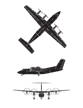 plan du De Havilland Canada DHC-7 Dash 7