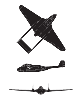 plan du De Havilland D.H.100 Vampire I