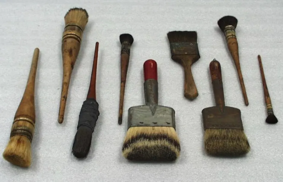 A set of brushes given to Karsh by John Garo 