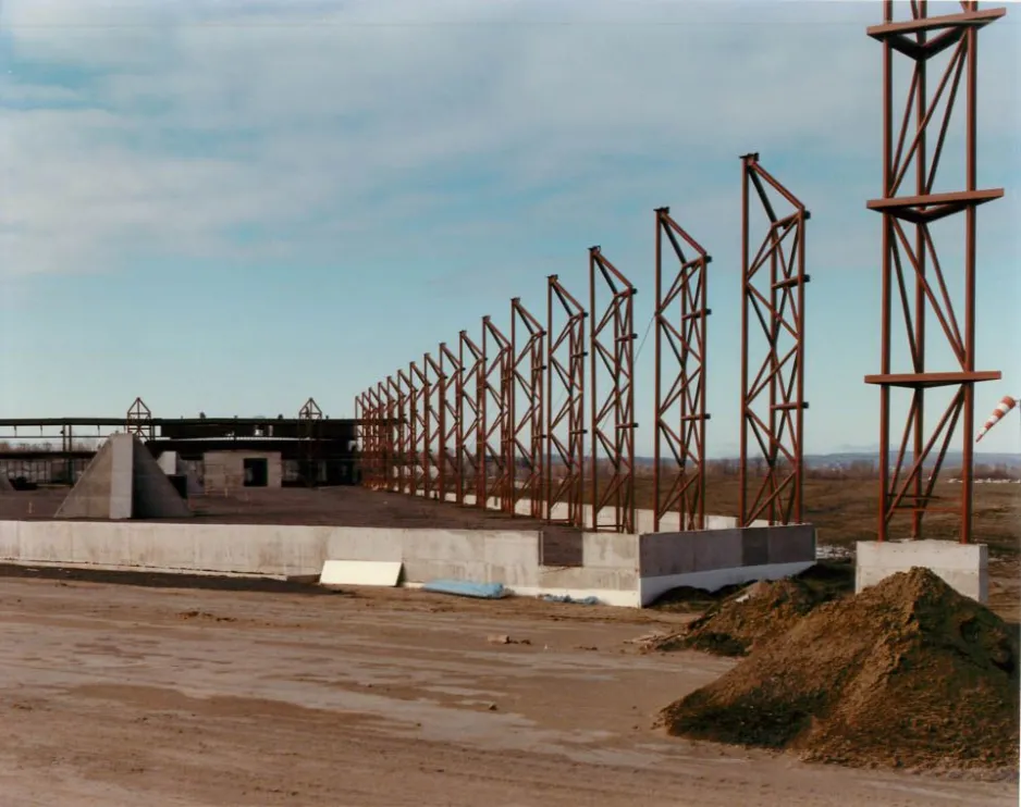 The National Aviation Museum during construction