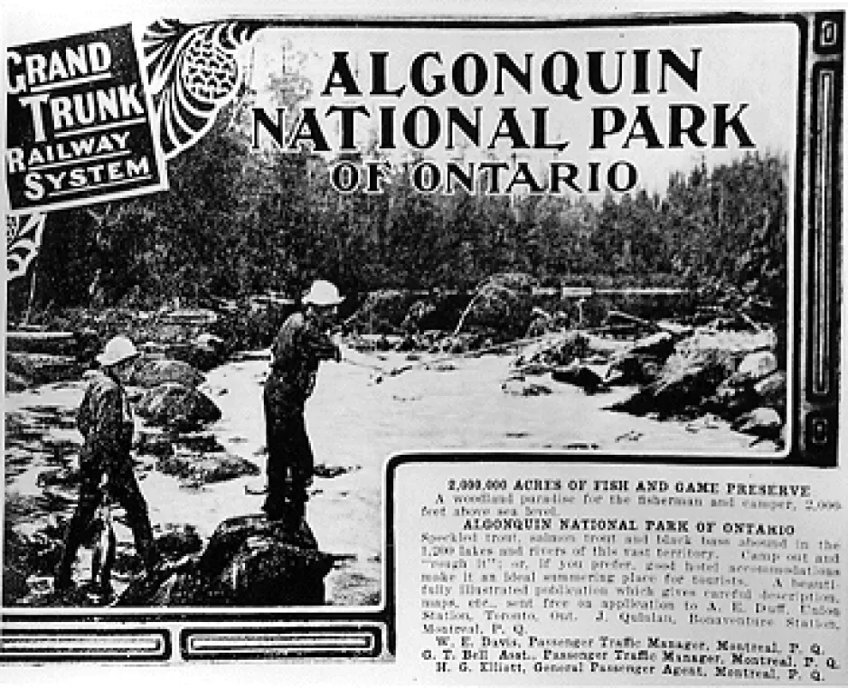 Grand Trunk Railway advertisement for Algonquin Park