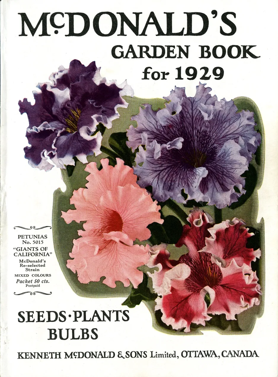 McDonald’s Garden Book for 1929, part of CSTM Library's Trade Literature Collection.