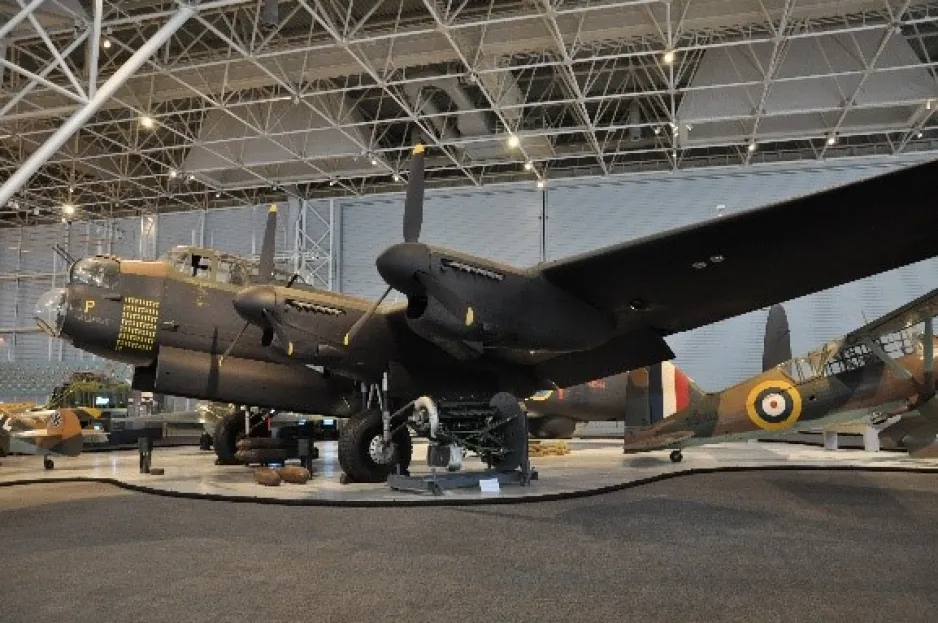 The Lancaster X aircraft on display at the Canada Aviation and Space Museum.