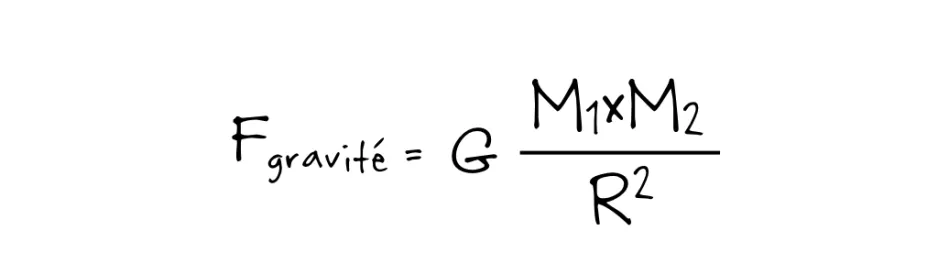  équation force de gravité