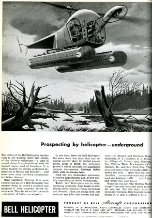 Anon. “Publicité – Bell Aircraft Corporation.” Aero Digest, juillet 1947, 82.