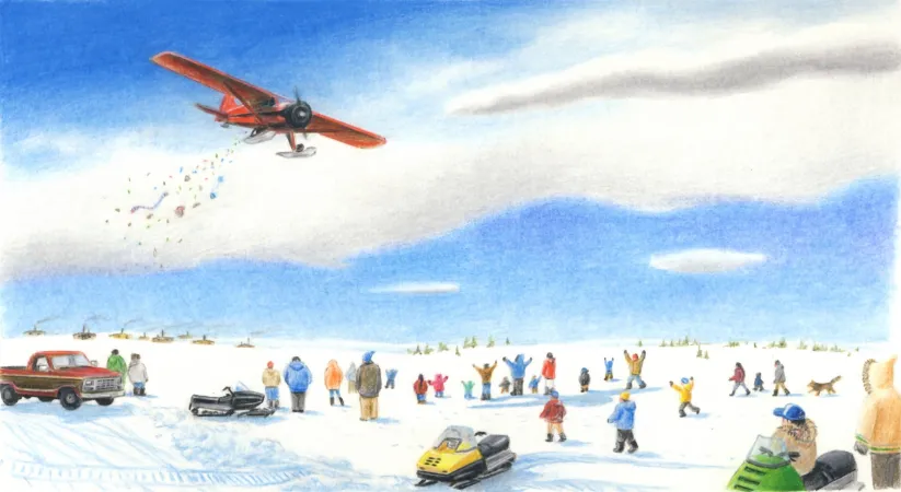 Bonbons dans le ciel de Noël à Kuujjuaq