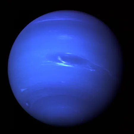 The planet neptune as imaged by the Voyager 2 spacecraft