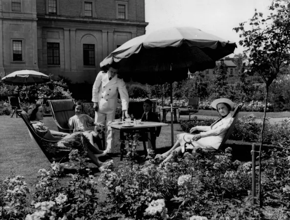 Rose Garden at the Nova Scotian Hotel, Halifax, NS, 1937.