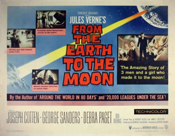 Une affiche du film From the Earth to the Moon, la version originale anglaise de De la Terre à la Lune