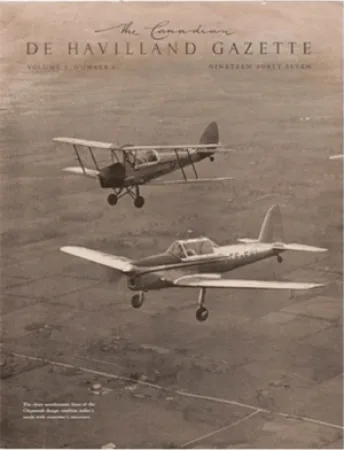 Page couverture de magazine illustrant le Tiger Moth et le nouveau Chipmunk