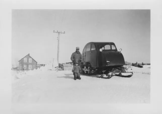 Archival photo of the Bombardier "B7" Snowmobile