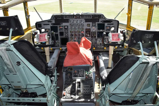 The cockpit of the Hercules