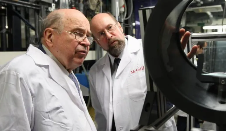 Gerald Hatch (left) was able to grow his engineering firm into a company of over 12,000. Source: McGill University.