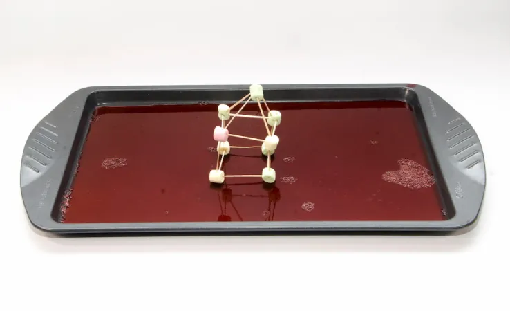Jell-o with marshmallow structure