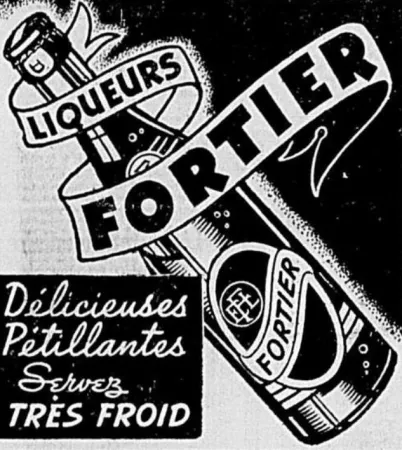 Une annonce publicitaire sobre et sans fioriture d’Elzéar Fortier Limitée de Québec, Québec. Anon., « Publicité – Elzéar Fortier Limitée. » L’Action catholique, 8 avril 1946, 9.