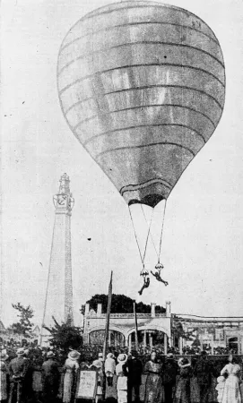 Champ-de-Mars. Première ascension aérostatique du ballon le Pole