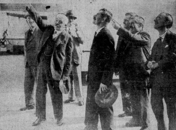 Some of the eminent British researchers en route to Canada to observe the total solar eclipse of 31 August 1932. Anon., “Le ciel québécois et les astronomes. La Presse, 29 July 1932, 9.