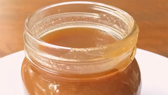 Homemade Caramel Sauce in a jar
