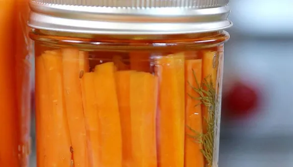 Pickled carrot sticks