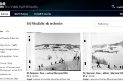Capture d’écran de la page d’exploration pour le premier anniversaire du portail Archives numériques.