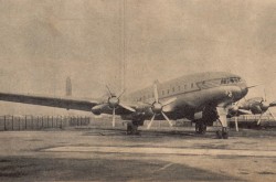 The one and only example of the Italian long range airliner Breda Zappata BZ 308. Jacques Gambu. “Breda Zappata BZ 308.” Aviation Magazine, 1 September 1951, 21.