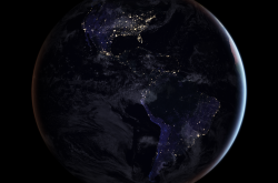 An image of Earth at night